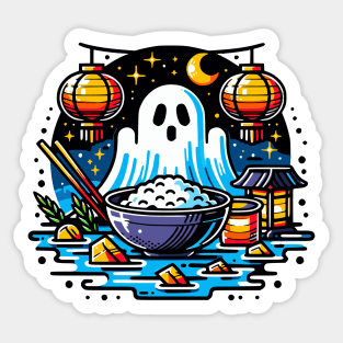 Hungry Ghost Festival Graphic Art Sticker
